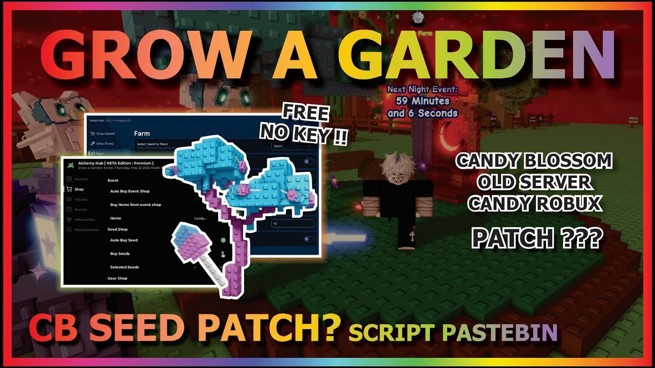 GROW A GARDEN Script Pastebin 2025 BUY CANDY BLOSSOM SEED, OLD SERVER FINDER PATCH? (NO KEY) 🐔🧟‍♂️