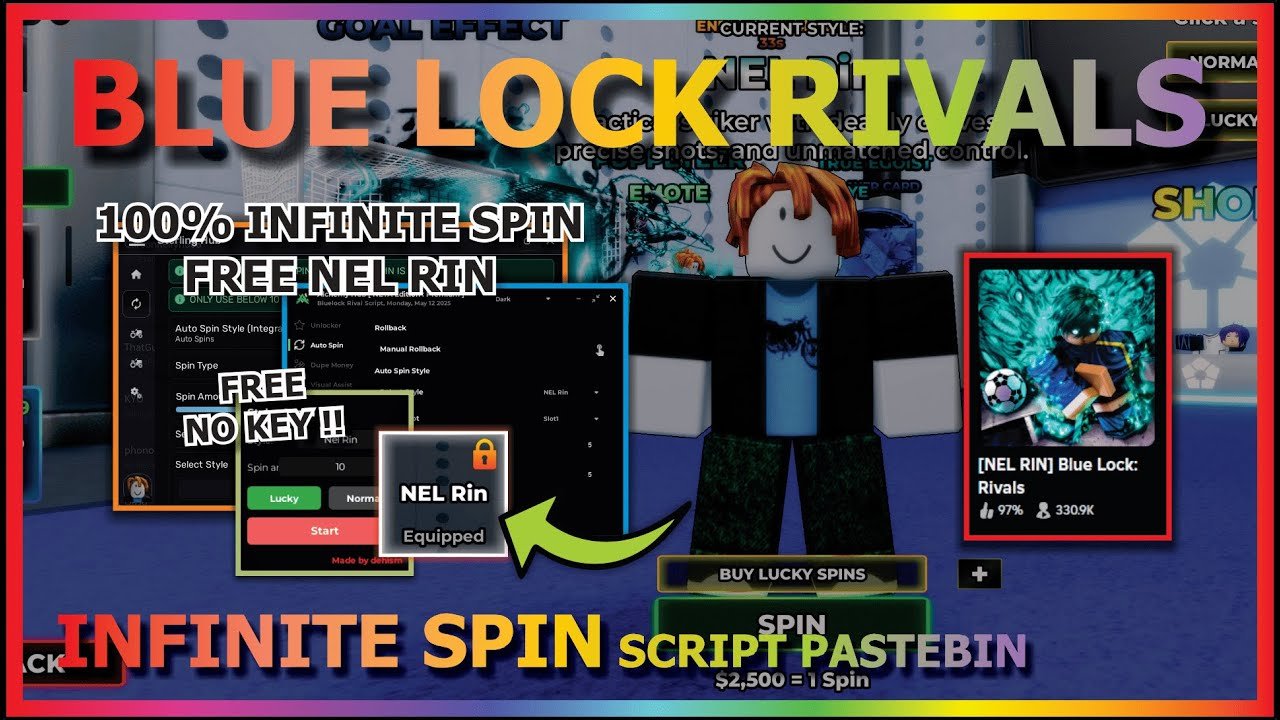BLUE LOCK: RIVALS Script Pastebin 2025 INFINITE SPIN, GET FREE NEL RIN, INF GOAL, AUTO WIN (BEST)