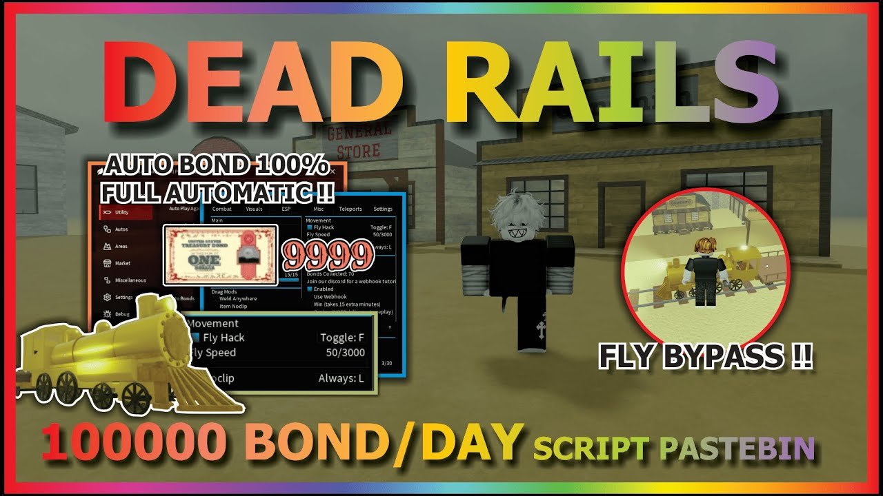 DEAD RAILS Script Pastebin 2025 AUTO BOND 100% AUTOMATIC, AUTO WIN, FLY ANYWHERE, KILL AURA (BEST)