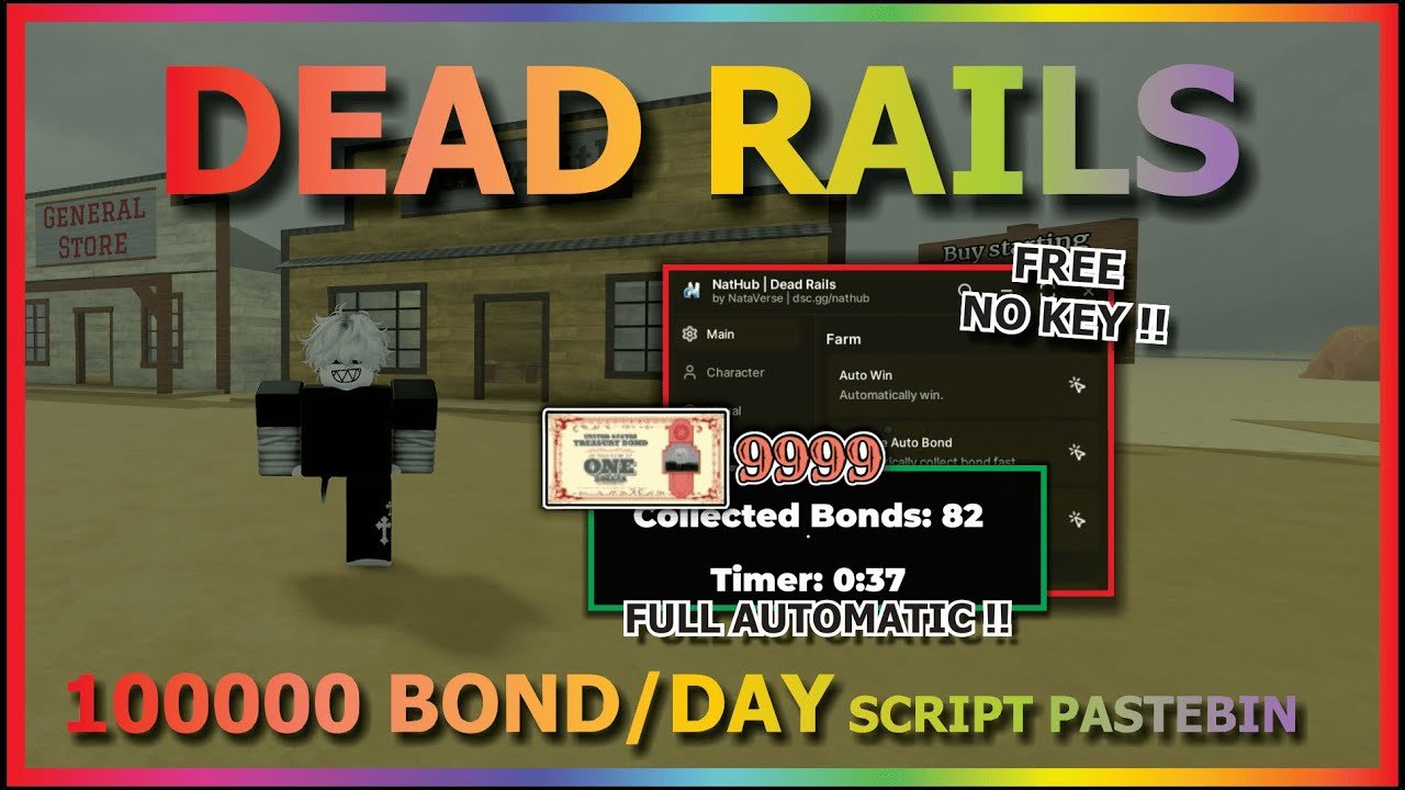 DEAD RAILS Script Pastebin 2025 AUTO BOND 100% AUTOMATIC, 100 BOND PER 1MIN, AUTO WIN (NO KEY)