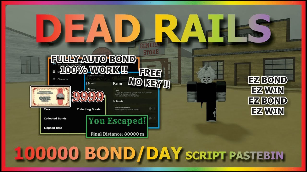 DEAD RAILS Script Pastebin 2025 AUTO BOND 100% AUTOMATIC, AUTO WIN, FULLY AUTO, KILL AURA (NO KEY)