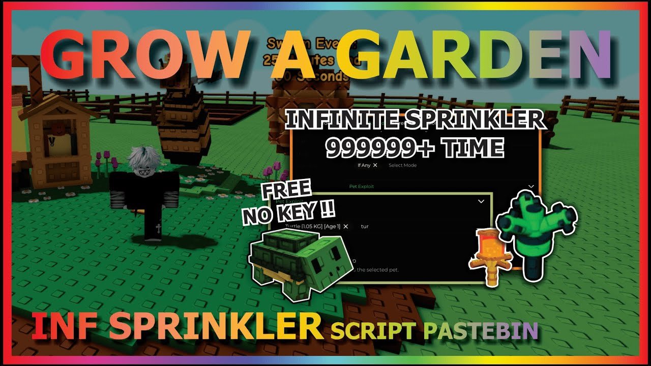 GROW A GARDEN Script Pastebin 2025 INFINITE SPRINKLER, WORK ALL SPRINKLER (NO KEY) 🐝🌻