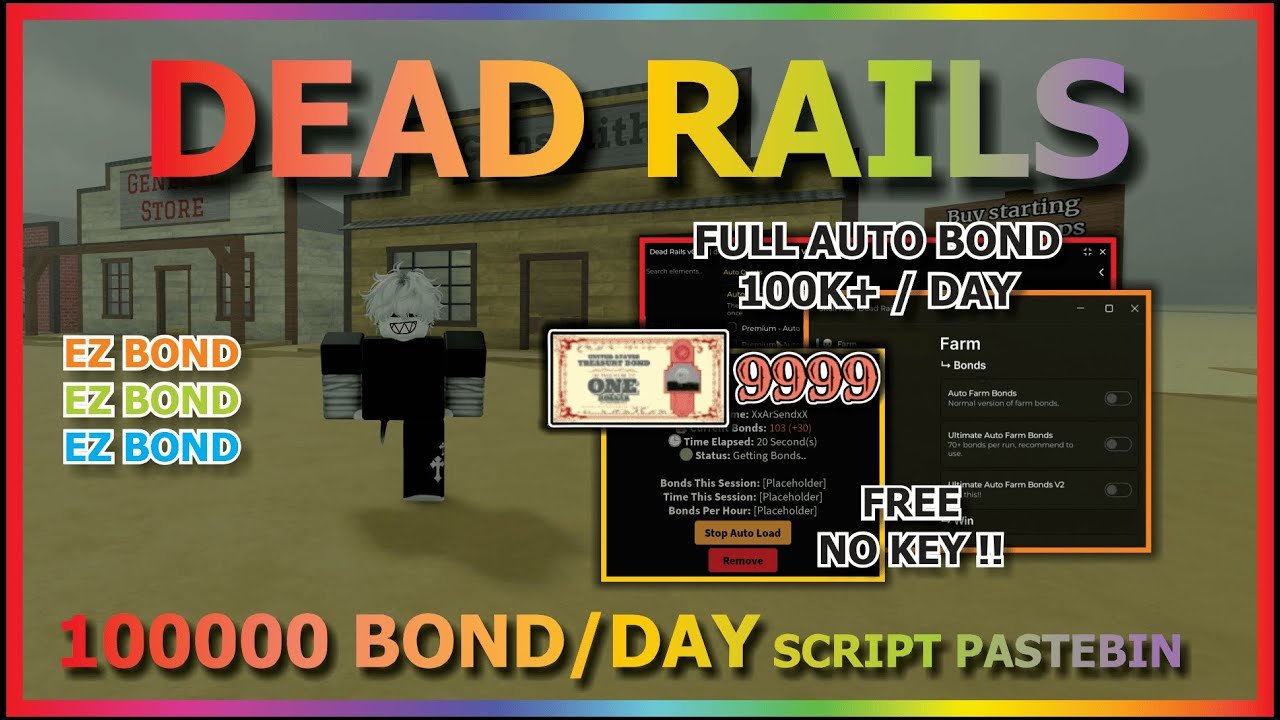 DEAD RAILS Script Pastebin 2025 AUTO BOND 100% AUTOMATIC, AUTO WIN, BRING ITEM, KILL AURA (NO KEY)